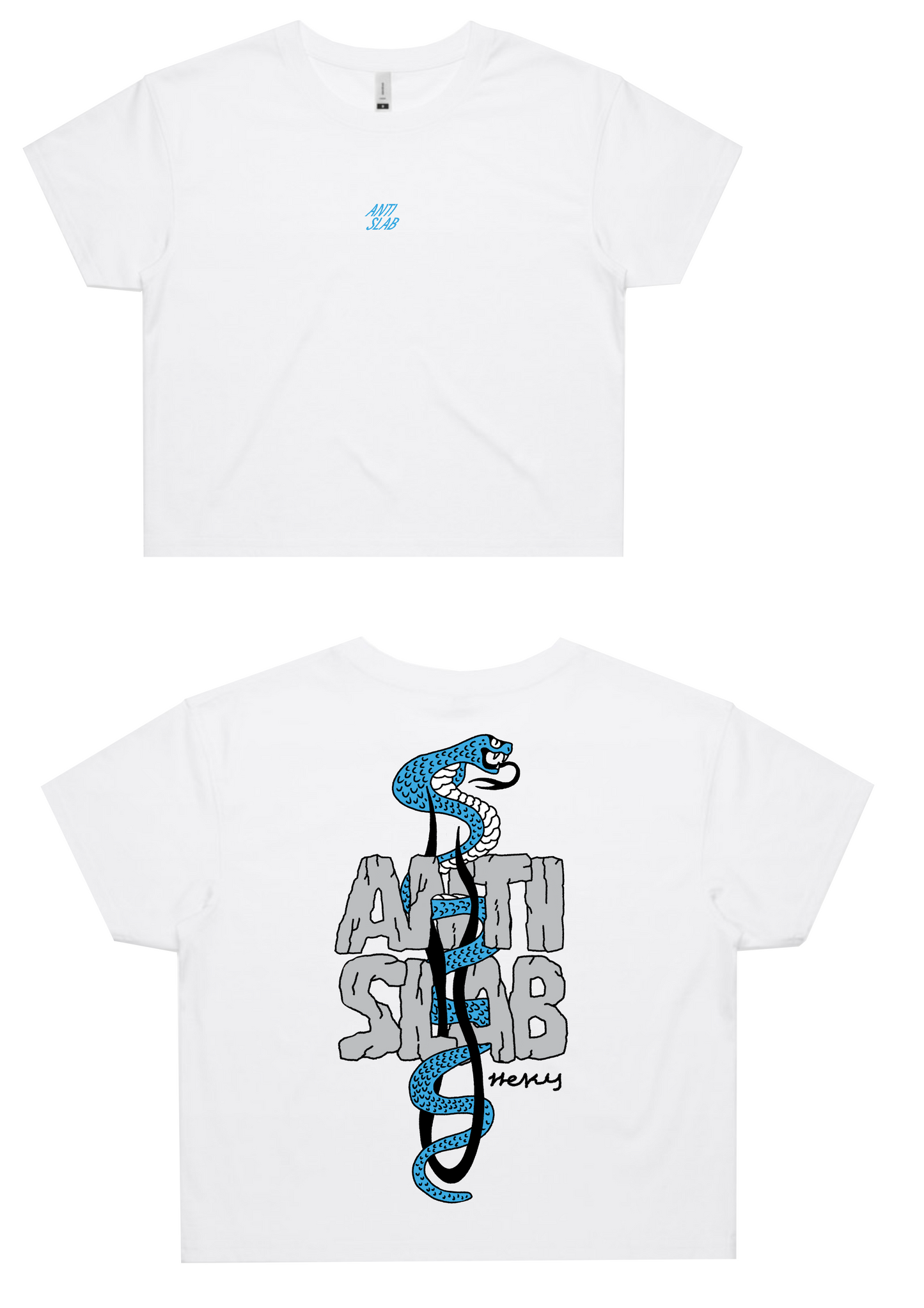 THERE’S A SNAKE ON MY BACK. CROP TEE.